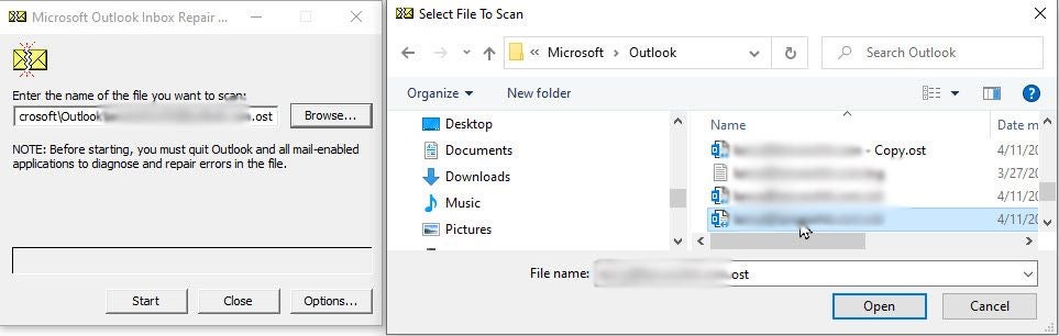 Using Browse to find the file, Figure C.
