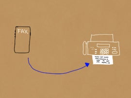 Fax to iPhone sending concept art.