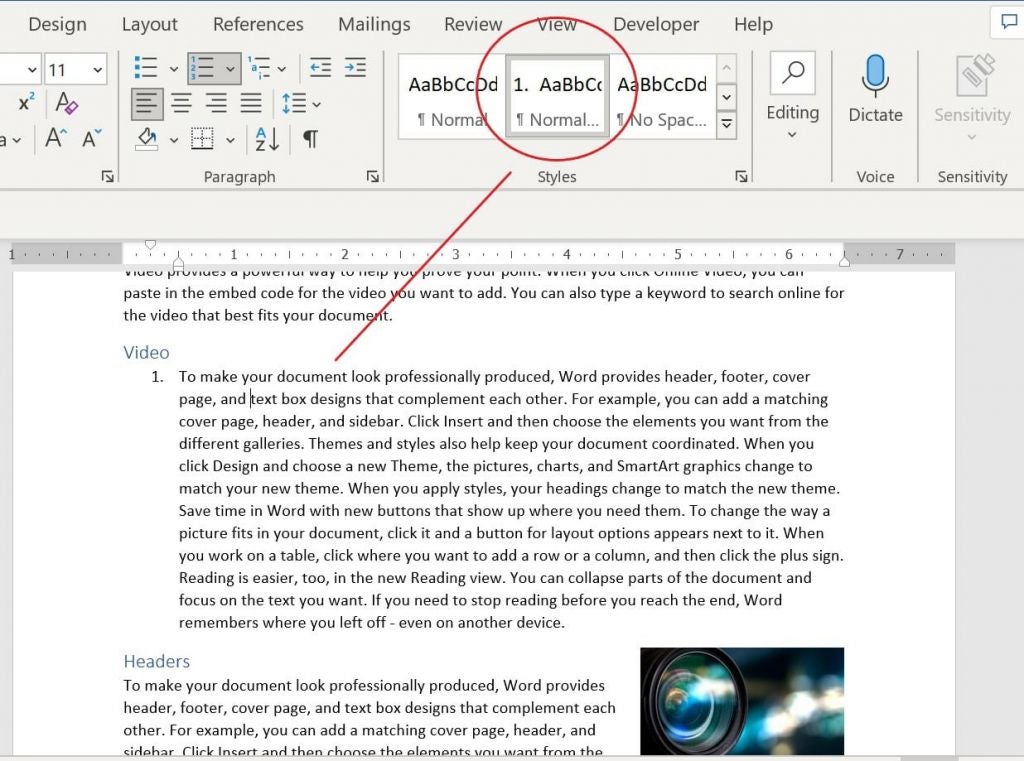 How to automatically number paragraphs using a style in Word | TechRepublic