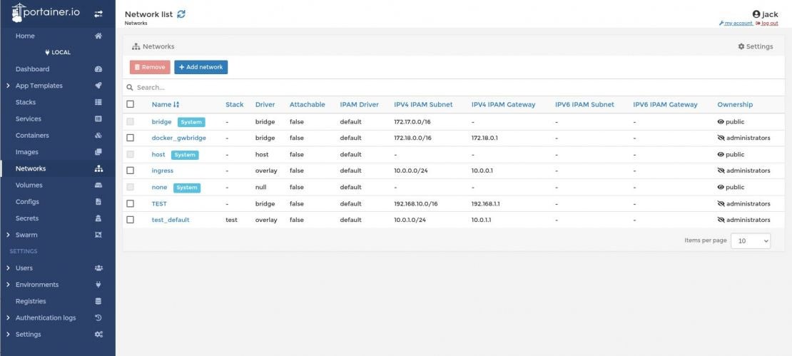 How to create and manage Docker networks with Portainer | TechRepublic