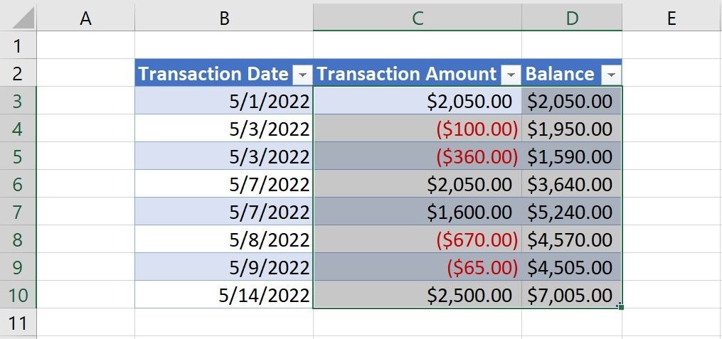 2 ways to display negative numbers in red in Microsoft Excel | TechRepublic