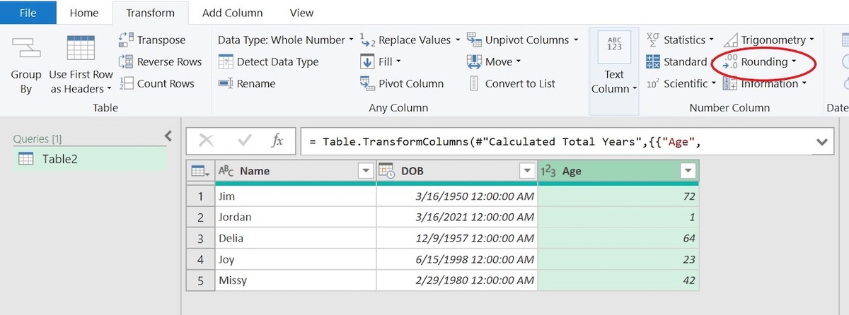How to convert a birth date to an age without an expression using ...