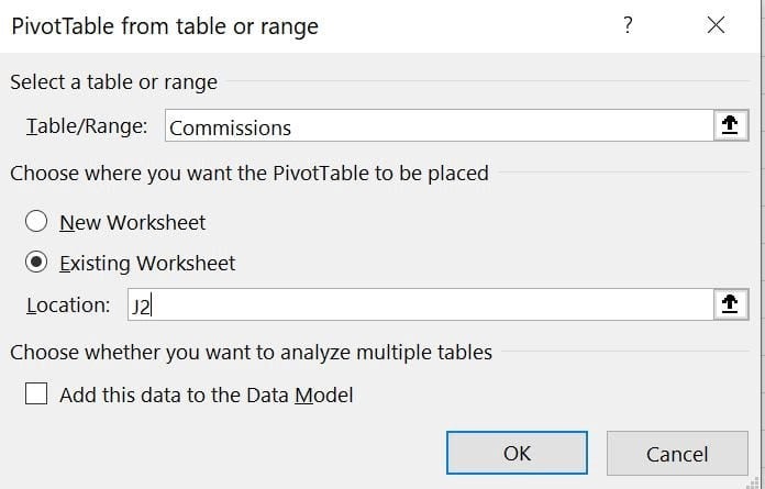 Set the PivotTable object’s references.