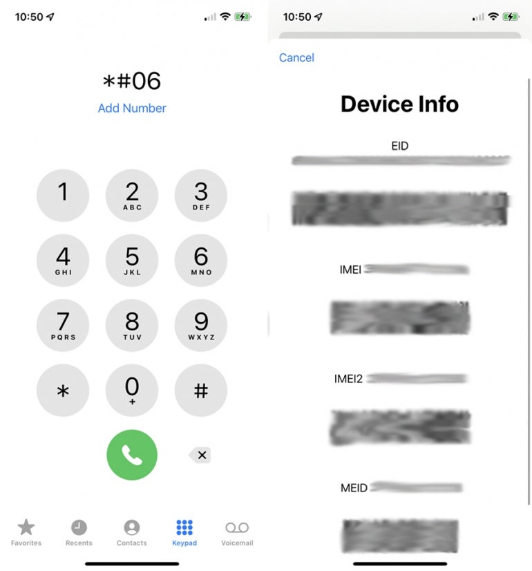 Figure-A-Dialer-codes-iphone-access-view-technical-data