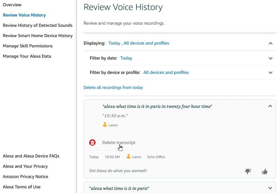 How to manage your Alexa voice recordings and privacy