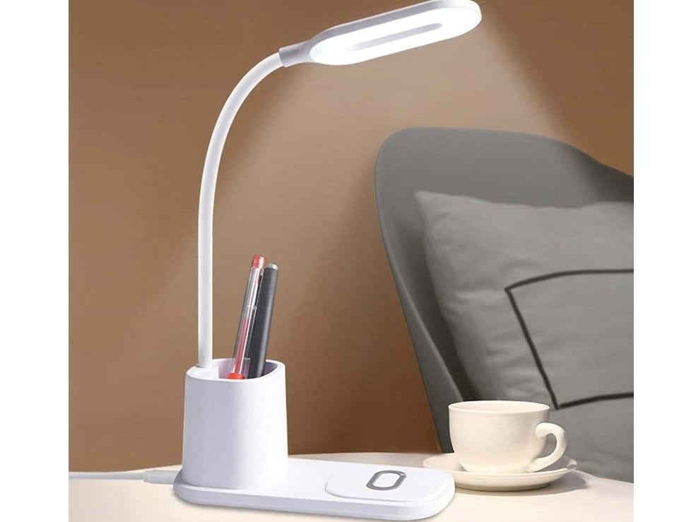 This $15 desk lamp doubles as a charging stand