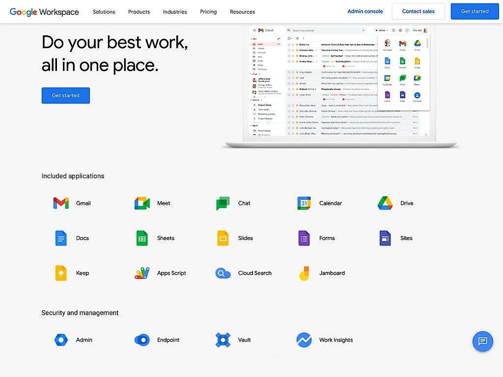 So sánh G Suite và Office 365-Giao diện G-Suite(Google Worksapce)