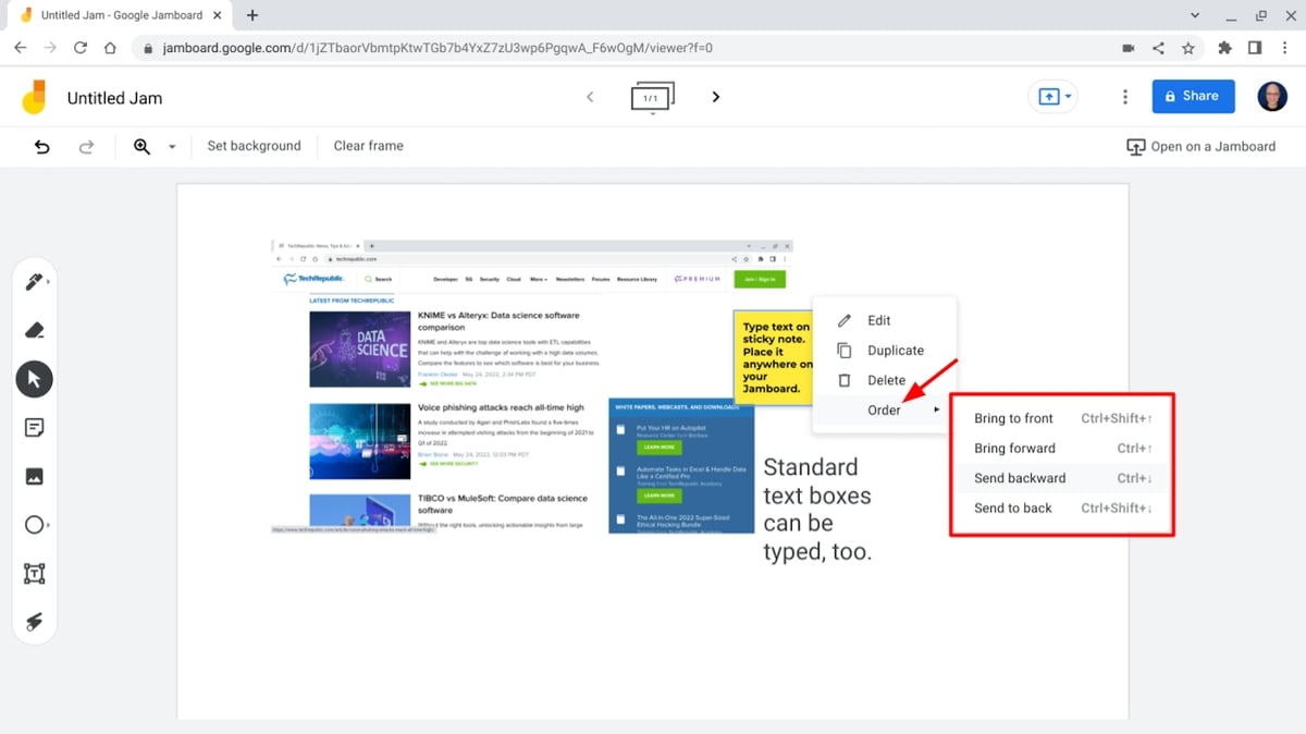 How to use five Jamboard features to create, illustrate and collaborate