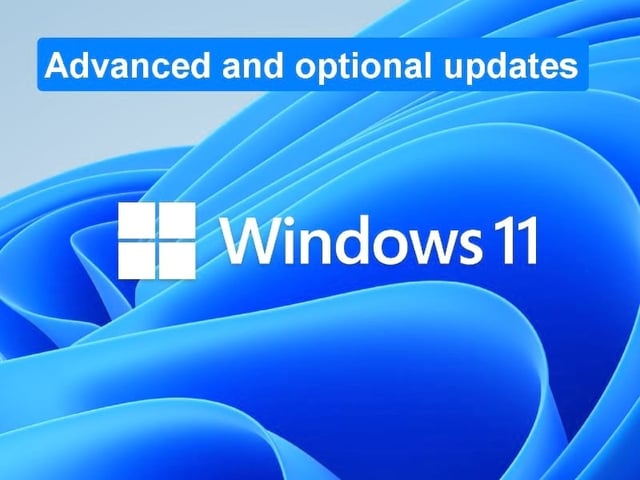 How to access and install advanced updates in Windows 11