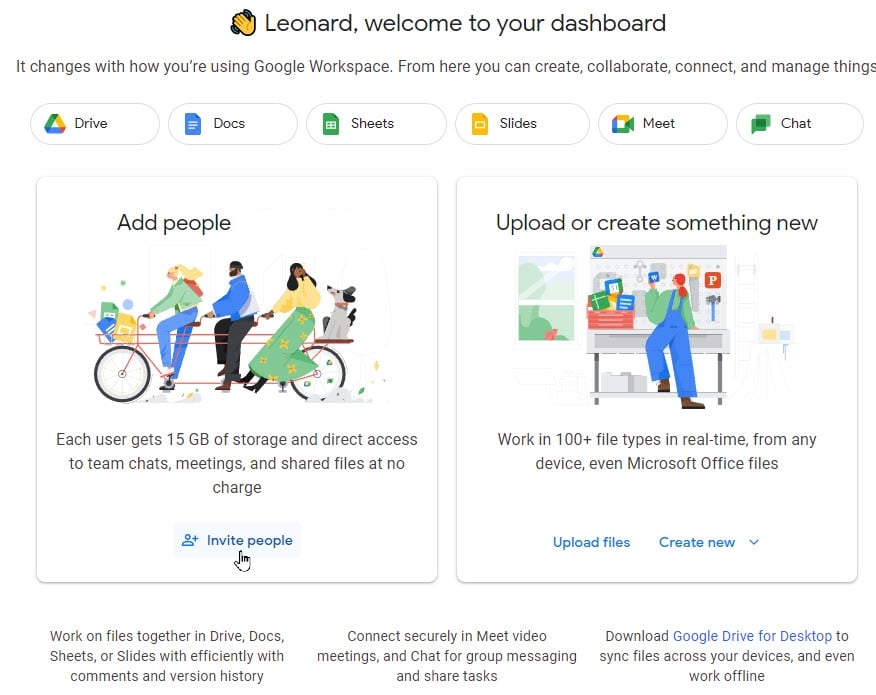 How to use Google Workspace Essentials Starter for free