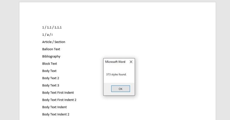 How to use VBA to document custom styles in a Microsoft Word document ...