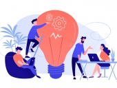 Coworking concept vector illustration.