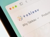 Portland, OR, USA - Jan 12, 2022: Closeup of Tableau logo seen on its homepage on a laptop computer. Tableau is an interactive data visualization software company focused on business intelligence.