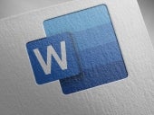 Word logo on paper texture.
