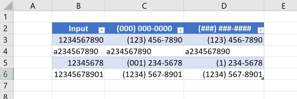 How to force a consistent phone number format in Microsoft Excel ...