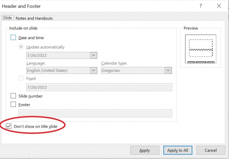 How to remove slide numbers from specific slides in Microsoft