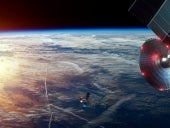 Image of a satellite over Earth.