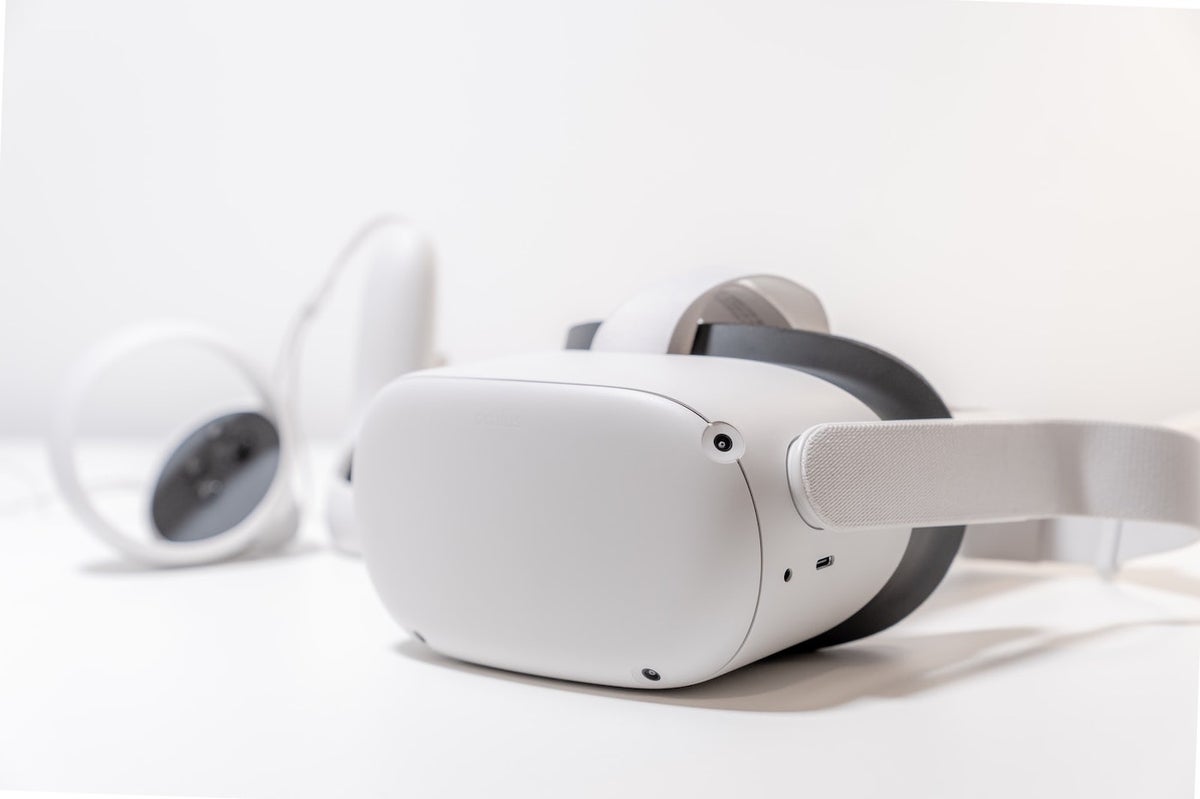 White VR Headset.