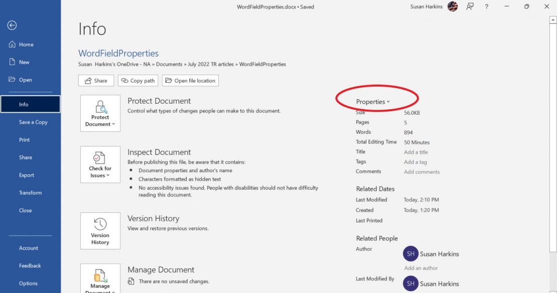 How to use a custom document property to repeat content in Microsoft