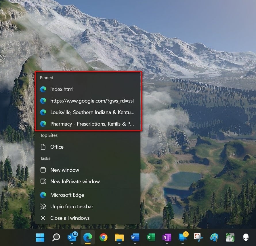 How to trick Windows 11 into allowing you to pin websites to the taskbar