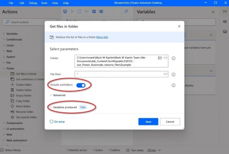 How to use Power Automate to systematically rename files