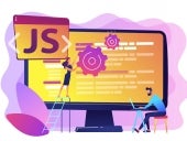 JavaScript concept vector illustration.