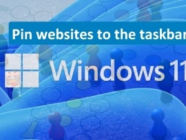 Pin websites to the taskbar Windows 11