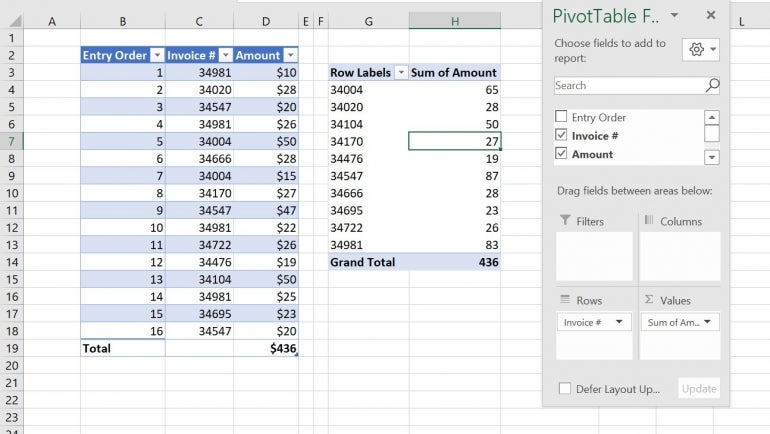 How to show details in a grouped PivotTable in Microsoft Excel ...