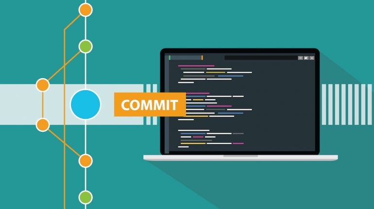 git commit command programming technology code repository online cloud