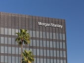 Morgan Stanely building and logo. Morgan Stanley is an American multinational financial services corporation.