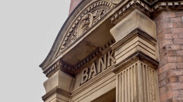 Bank building.