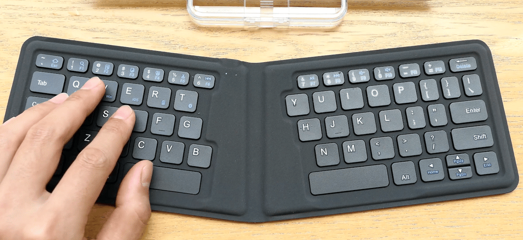 This portable keyboard makes it easy to work from anywhere