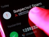 Close up Suspected Spam call on a smartphone. Cybercriminals preying on online users.