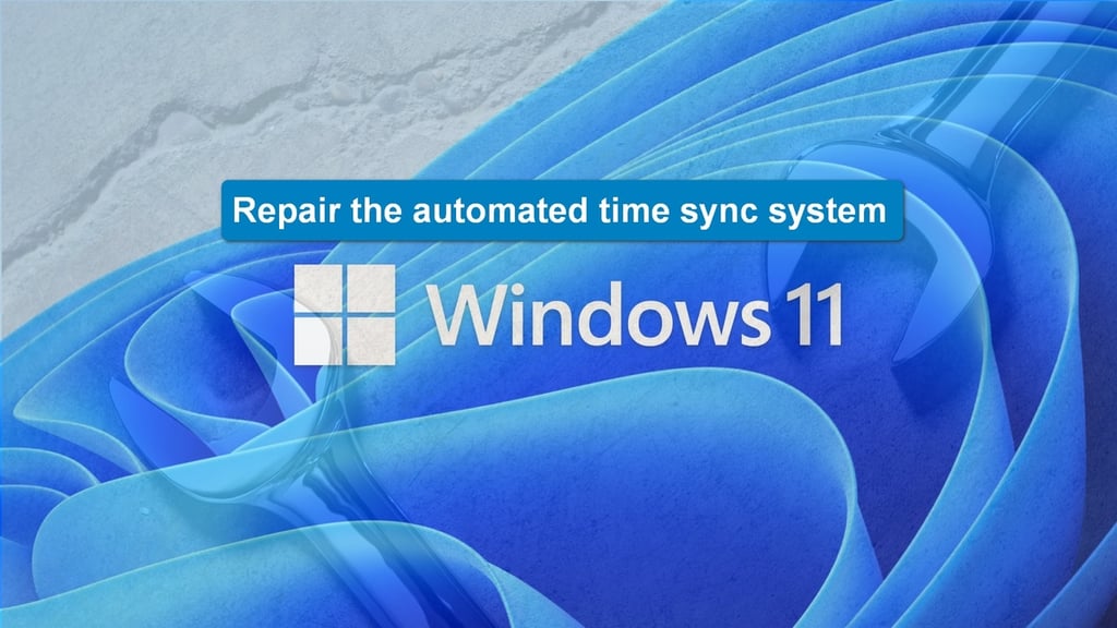 How to repair automated time syncing in Windows 11