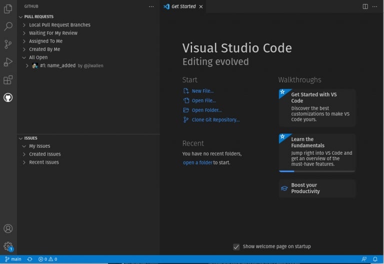 add github account to vs code