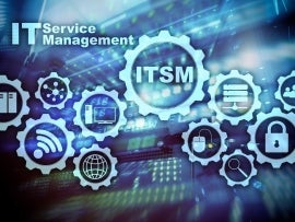 ITSM, or information technology service management, stock image.