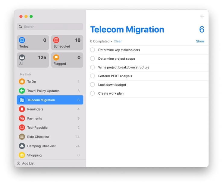 Tech Reminder How to create and manage multiple Reminders Lists using Apple devices