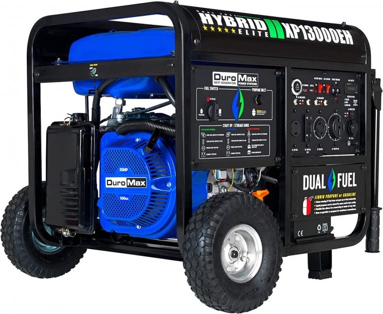 DuroMax XP13000EH Dual Fuel Portable Generator.