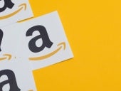 Amazon logo printed onto paper.