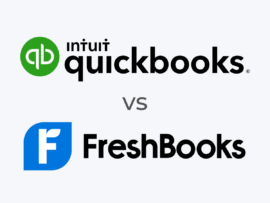 THe QuickBooks and Freshbooks logos.