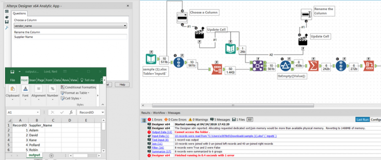 A screenshot of Alteryx workflows.