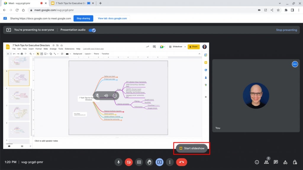How to present google slides in google meet techrepublic