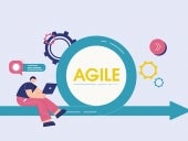 Agile team management concept. Business plan for clever intuitive process high quality strategy of company.