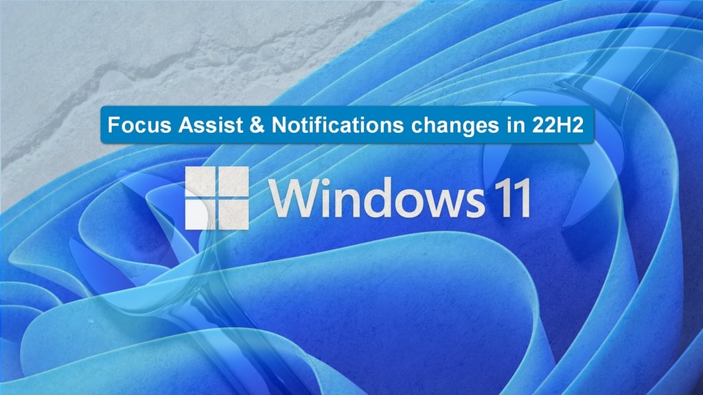 How to use the new Focus Assist and Notifications settings in Windows 11 22H2