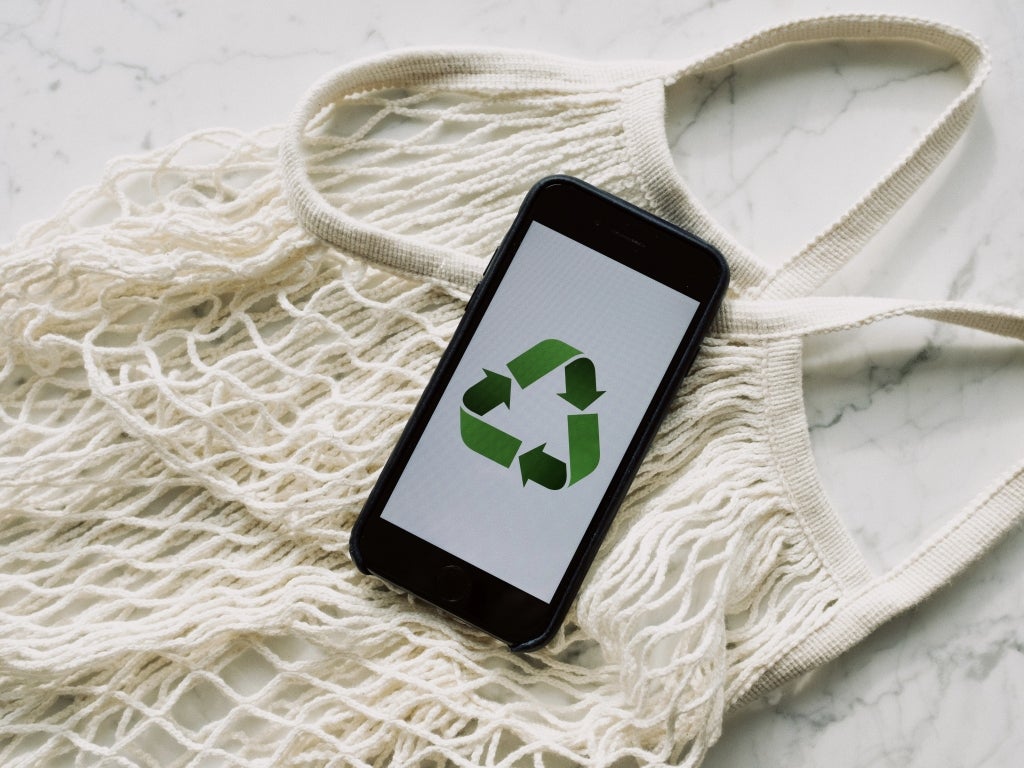 10 Places To Recycle Your Cell Phone TechRepublic   Recycling Bag And Phone 1024x768 