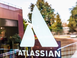 The Atlassian logo on their headquarters building.