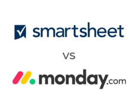 The Smartsheet and monday logos.