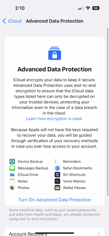 Should iPhone users use security keys and Advanced Data Protection