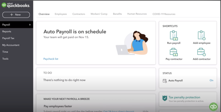 QuickBooks Payroll Review Pricing Features   Tr42123 Quickbooks Figure A Screenshot 768x391 