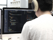 A fullstack developer writing code.